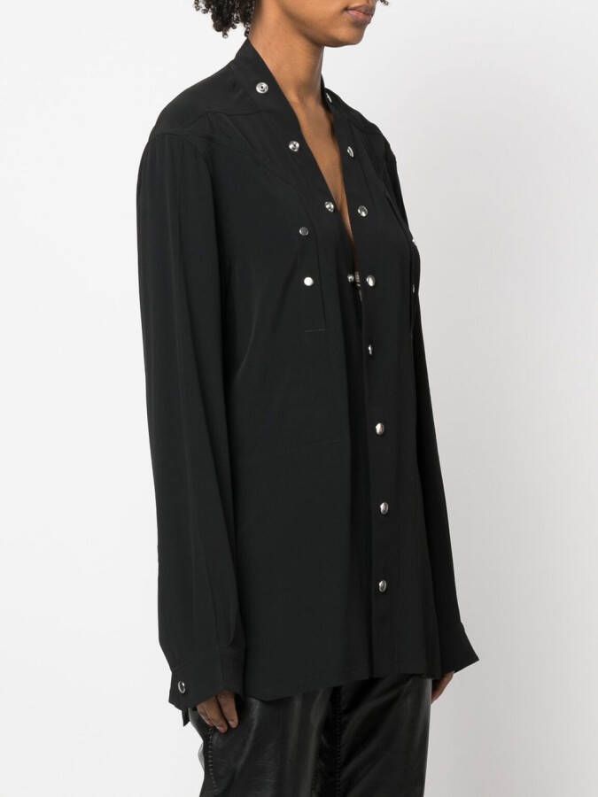 Rick Owens Oversized blouse Zwart