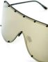 Rick Owens Shield zonnebril met oversized montuur Goud - Thumbnail 3