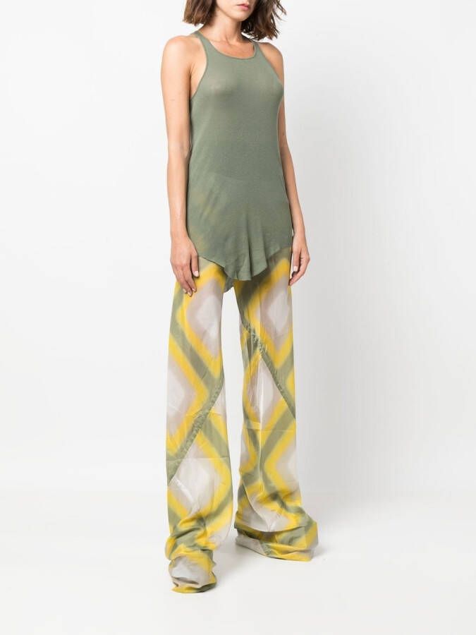 Rick Owens Ribgebreide tanktop Groen