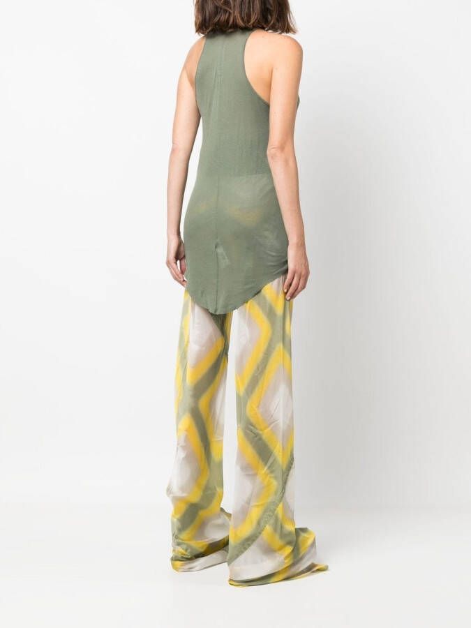 Rick Owens Ribgebreide tanktop Groen