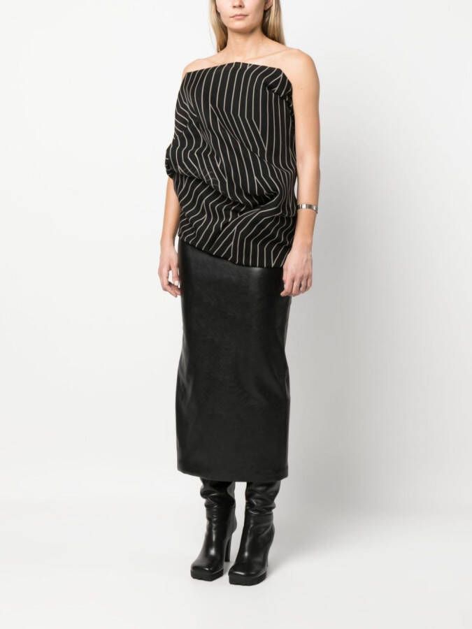 Rick Owens Asymmetrische blouse Zwart