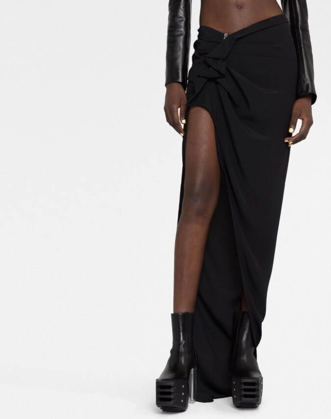 Rick Owens Rok met ruches Zwart