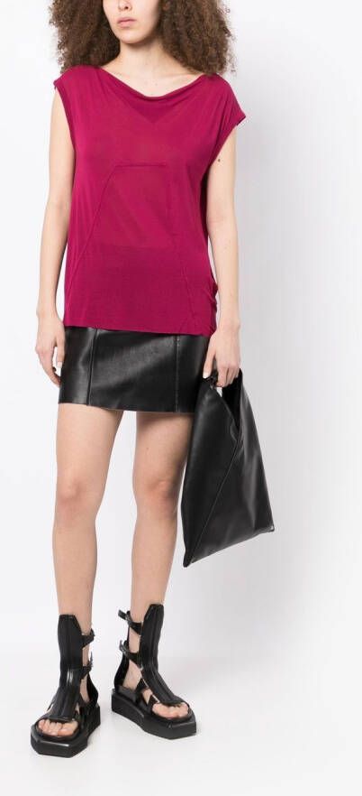 Rick Owens Semi-doorzichtig T-shirt Paars