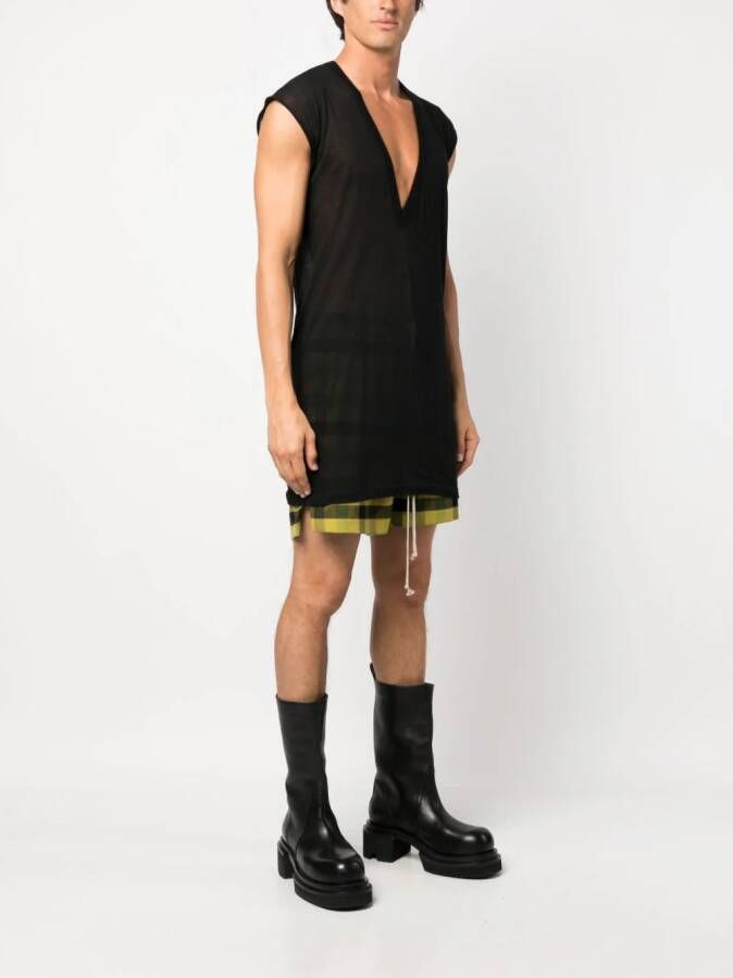 Rick Owens Semi-doorzichtige tanktop Zwart