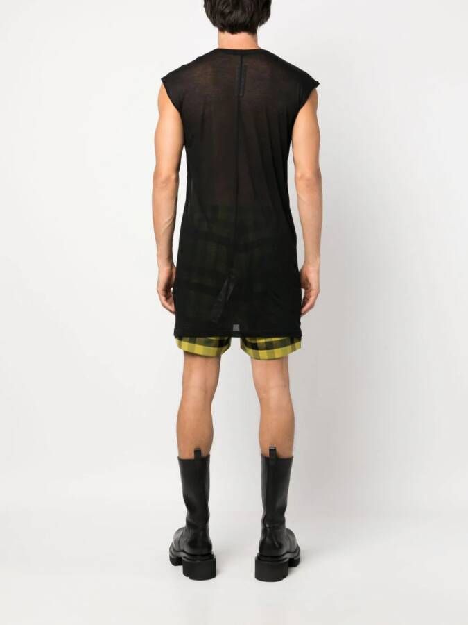 Rick Owens Semi-doorzichtige tanktop Zwart