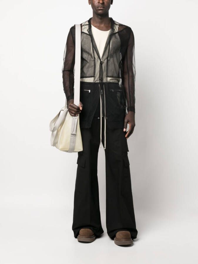 Rick Owens Doorzichtig overhemd Zwart