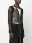 Rick Owens Doorzichtig overhemd Zwart - Thumbnail 3