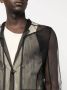 Rick Owens Doorzichtig overhemd Zwart - Thumbnail 5