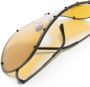 Rick Owens Shield Temple zonnebril met oversized montuur Zwart - Thumbnail 3