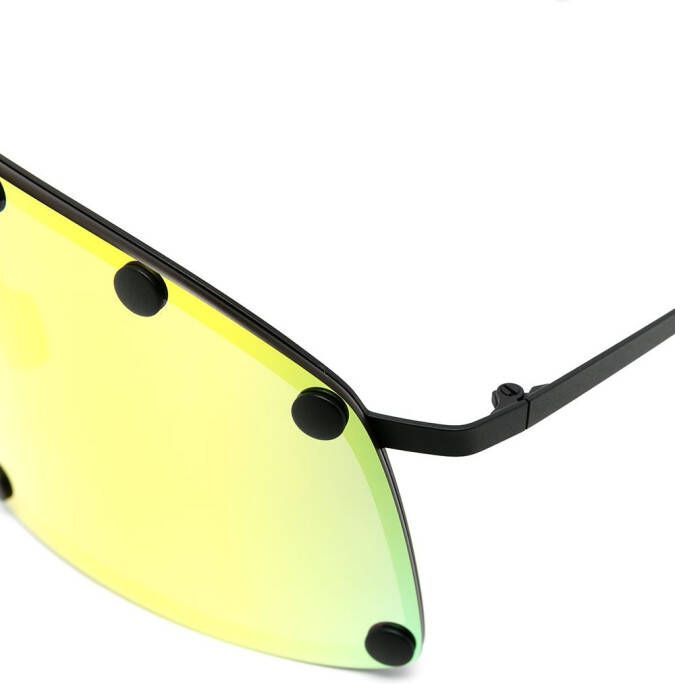 Rick Owens Shielding zonnebril met getinte glazen Zwart