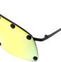Rick Owens Shielding zonnebril met getinte glazen Zwart - Thumbnail 3