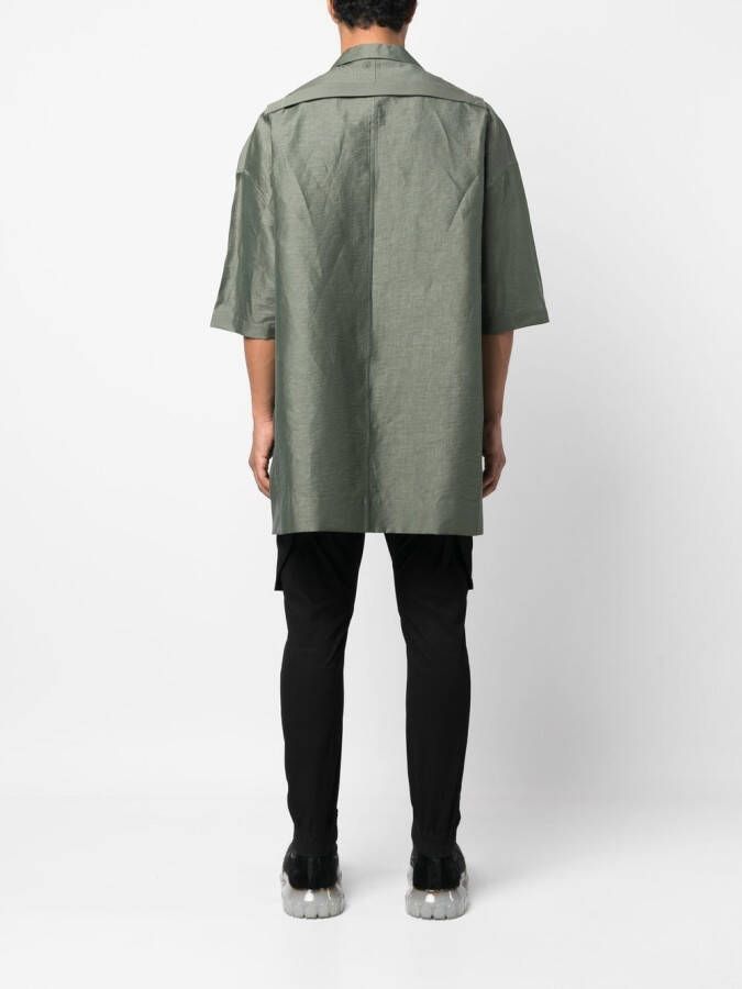 Rick Owens Glanzend overhemd Groen