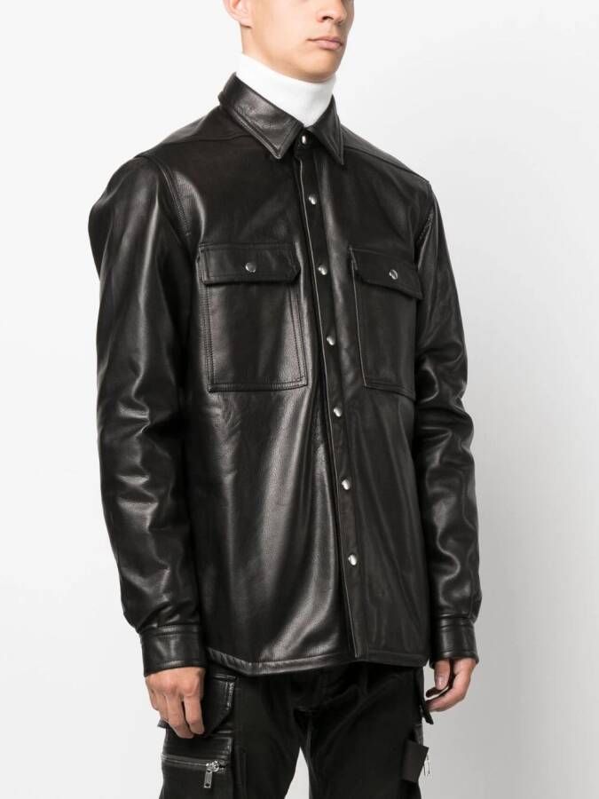 Rick Owens Shirtjack met borstzak Zwart
