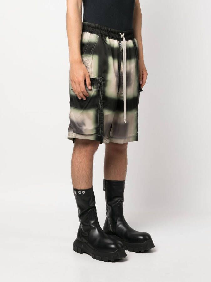 Rick Owens Shorts met verlaagd kruis Zwart