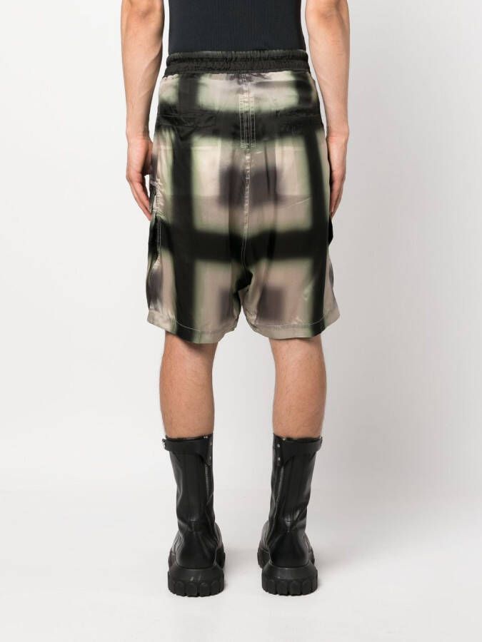 Rick Owens Shorts met verlaagd kruis Zwart