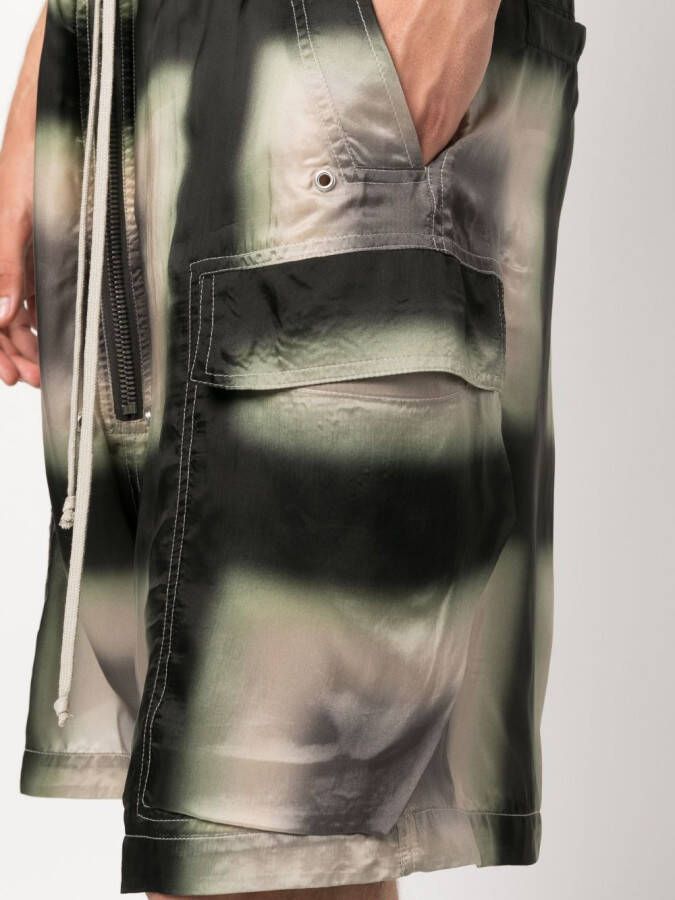 Rick Owens Shorts met verlaagd kruis Zwart