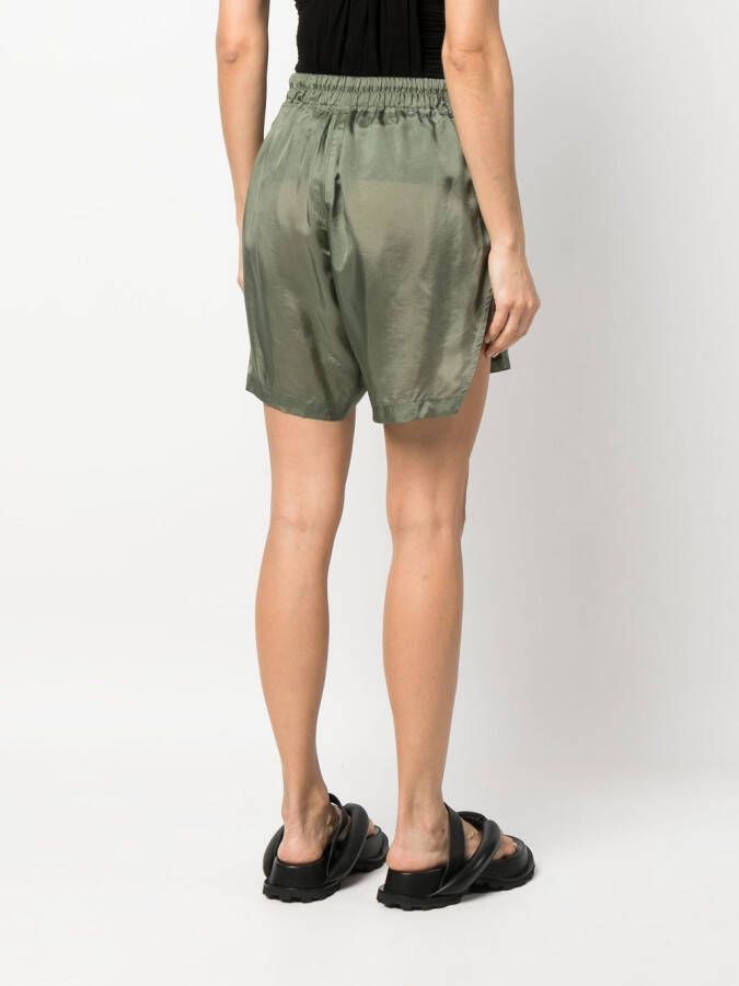 Rick Owens Shorts met zijsplit Groen