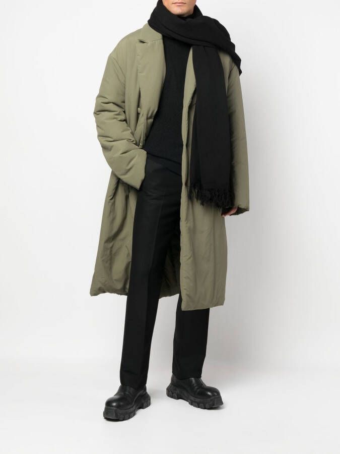 Rick Owens Sjaal met franje afwerking Zwart