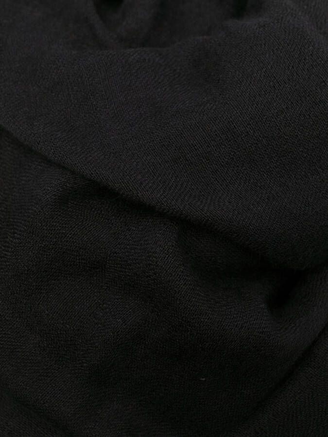 Rick Owens Sjaal met gerafelde afwerking Zwart