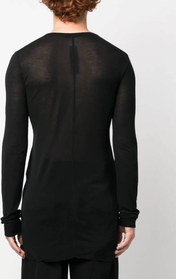 Rick Owens T-shirt met lange mouwen Zwart