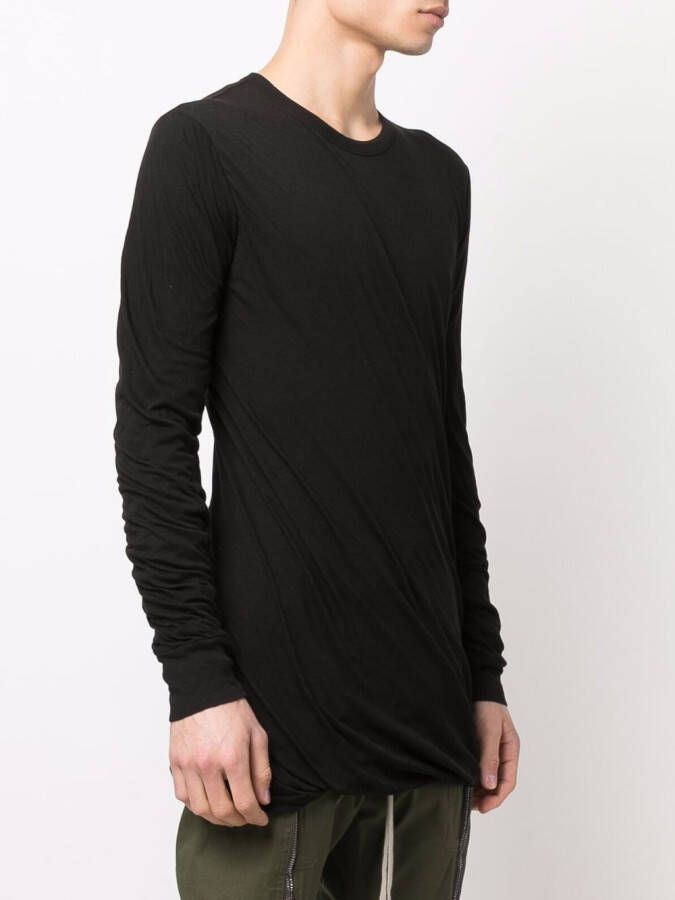 Rick Owens T-shirt met lange mouwen Zwart