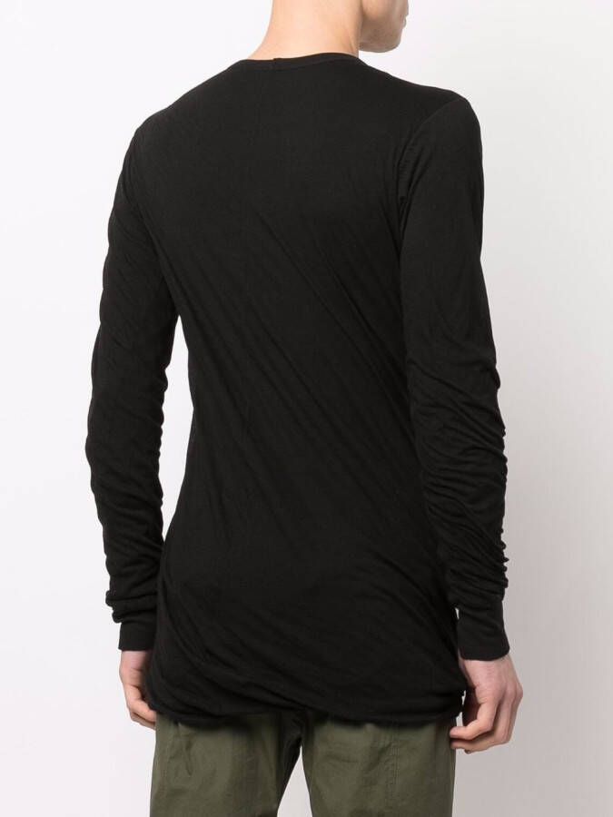 Rick Owens T-shirt met lange mouwen Zwart