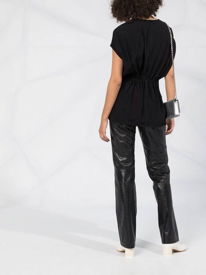 Rick Owens T-shirt met trekkoordtaille Zwart