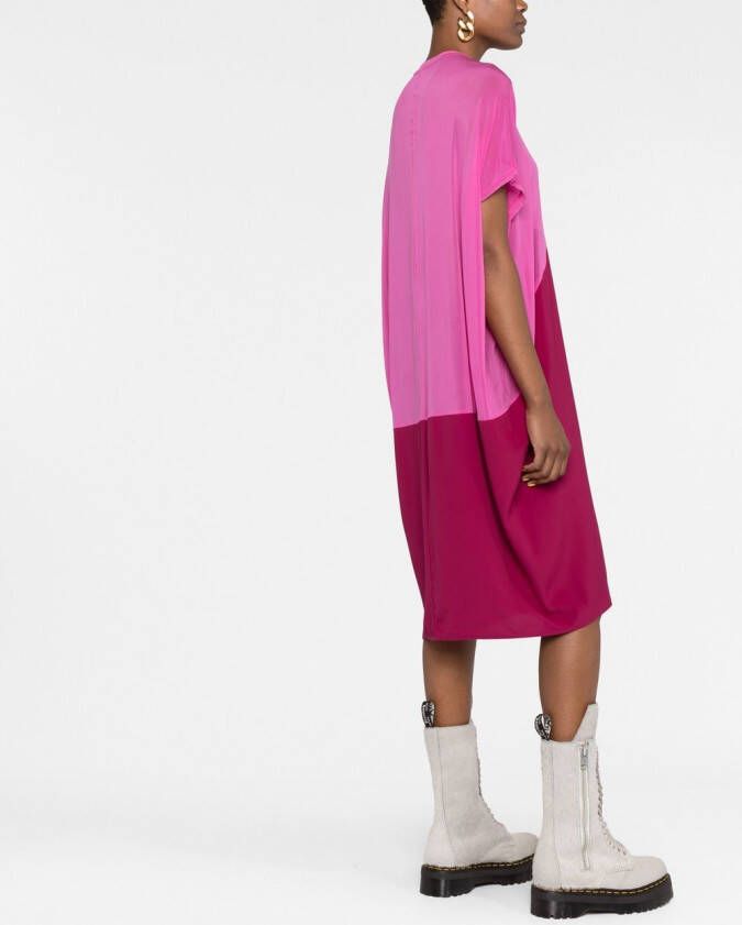 Rick Owens Tweekleurige T-shirtjurk Roze