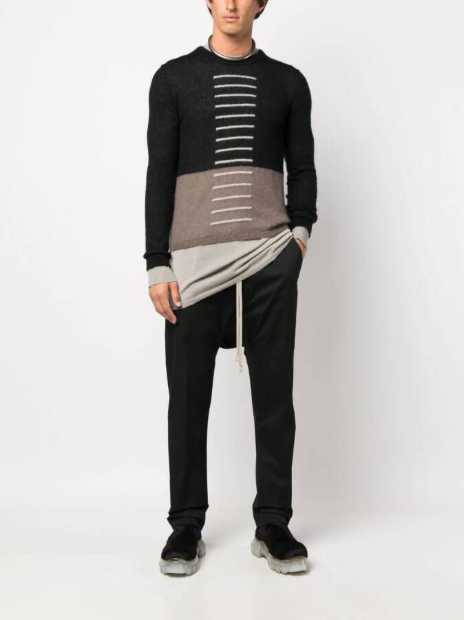 Rick Owens Trui met colourblocking Zwart