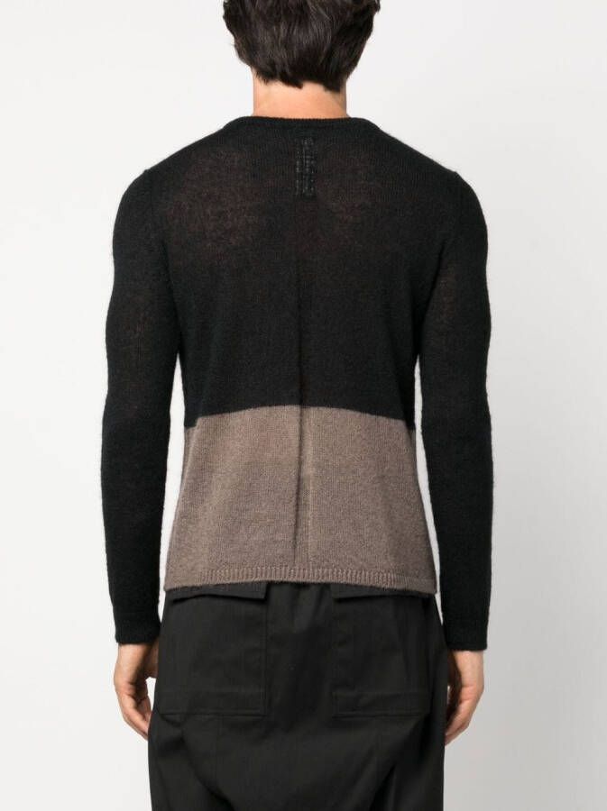 Rick Owens Trui met colourblocking Zwart