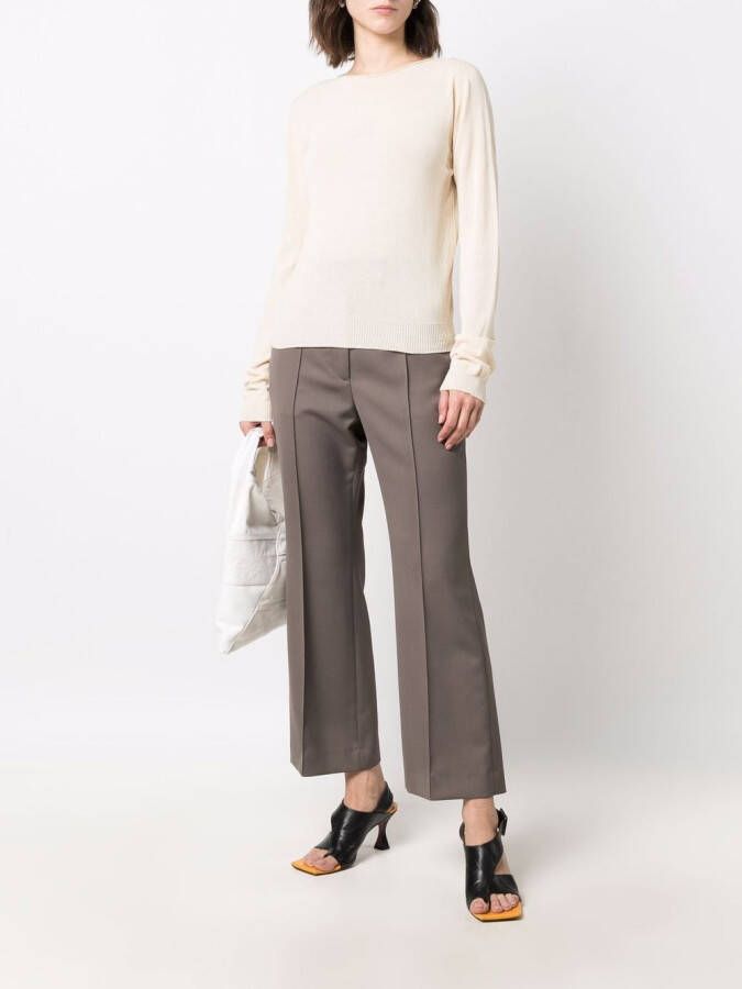 Rick Owens Trui met geribbelde afwerking Beige