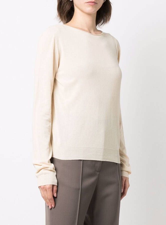 Rick Owens Trui met geribbelde afwerking Beige