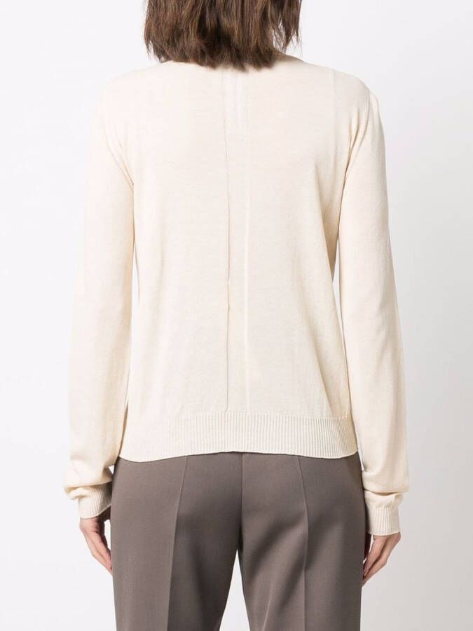 Rick Owens Trui met geribbelde afwerking Beige