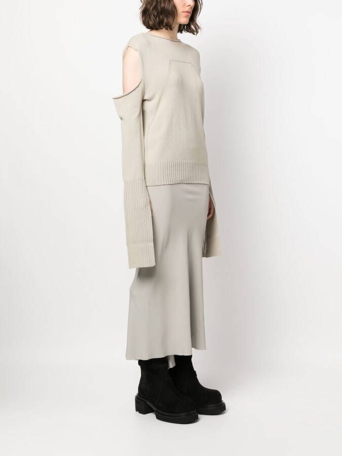 Rick Owens Uitgesneden trui Beige