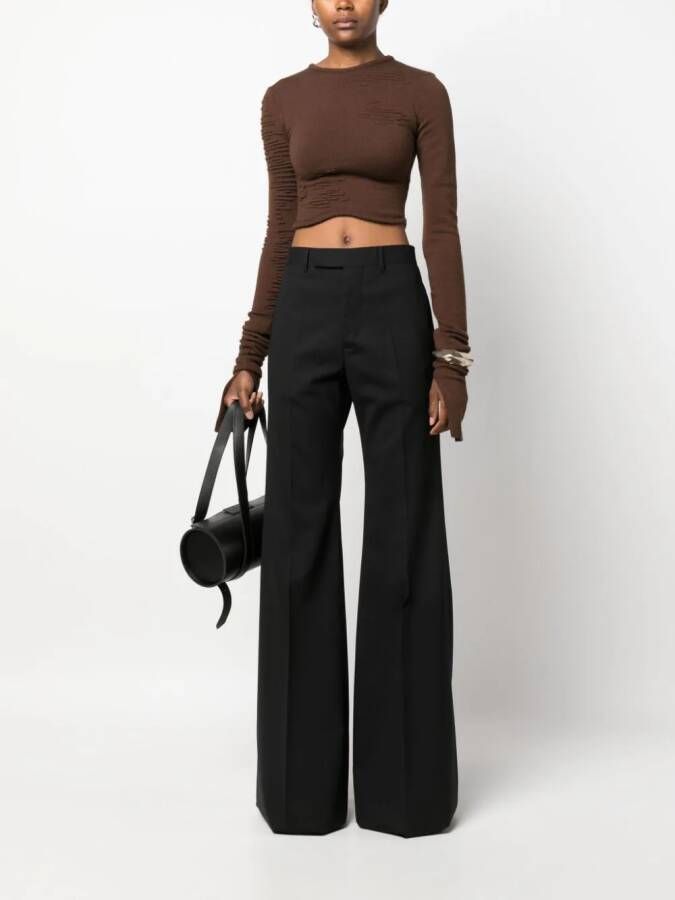 Rick Owens Broek met wijde pijpen Zwart