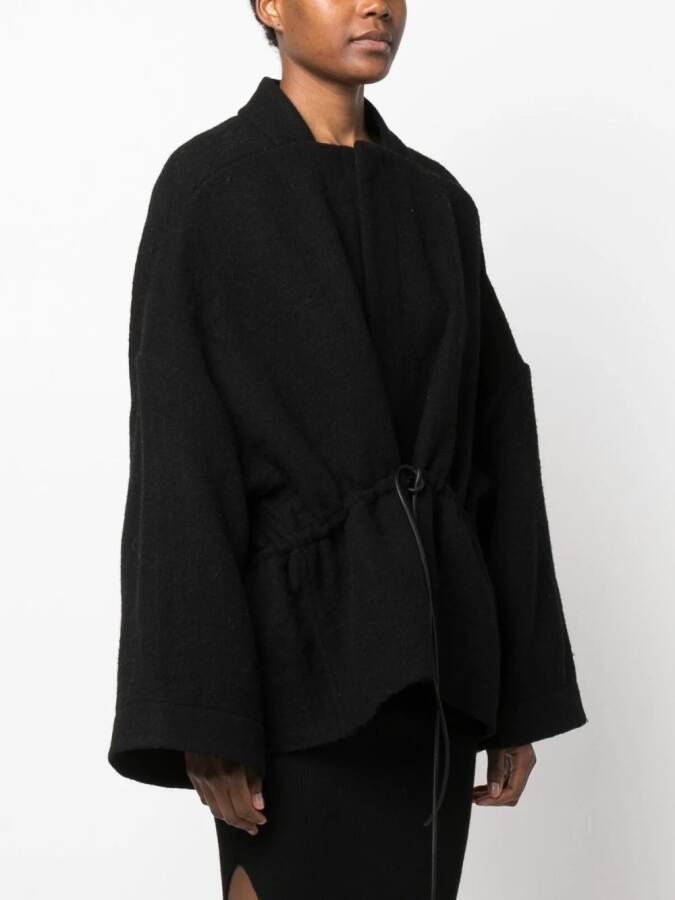 Rick Owens Wollen jack Zwart