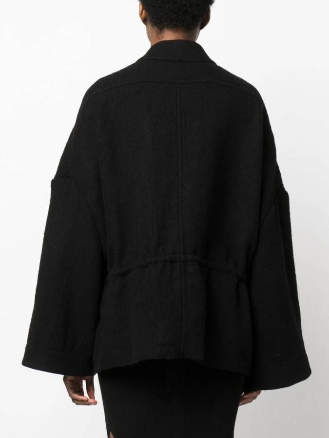 Rick Owens Wollen jack Zwart