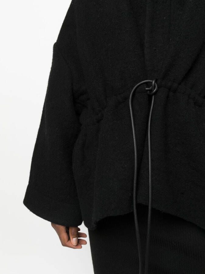 Rick Owens Wollen jack Zwart