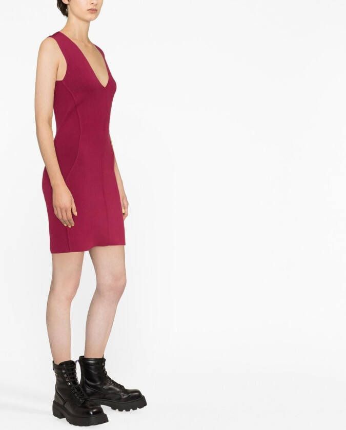 Rick Owens Mini-jurk met V-hals Roze