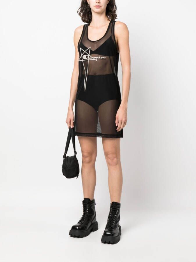 Rick Owens X Champion Mouwloze jurk Zwart