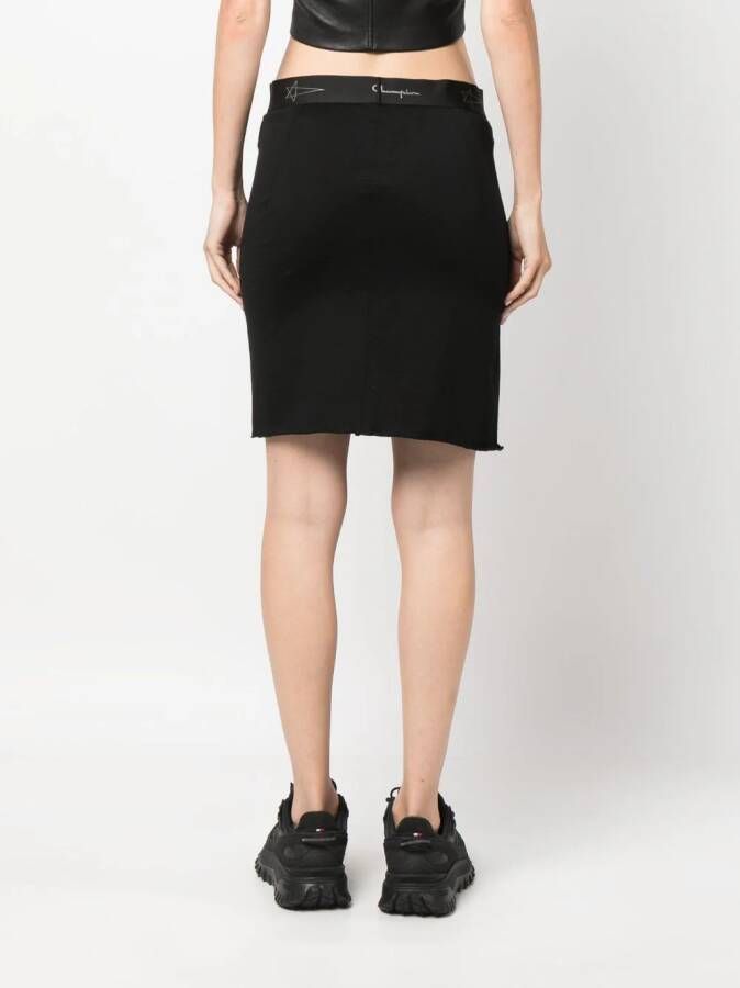 Rick Owens X Champion Rok met geborduurd logo Zwart