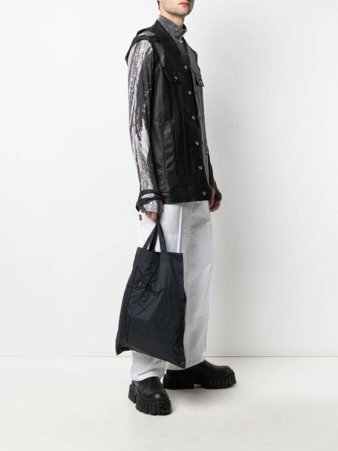 Rick Owens X Champion Shopper met logo Zwart