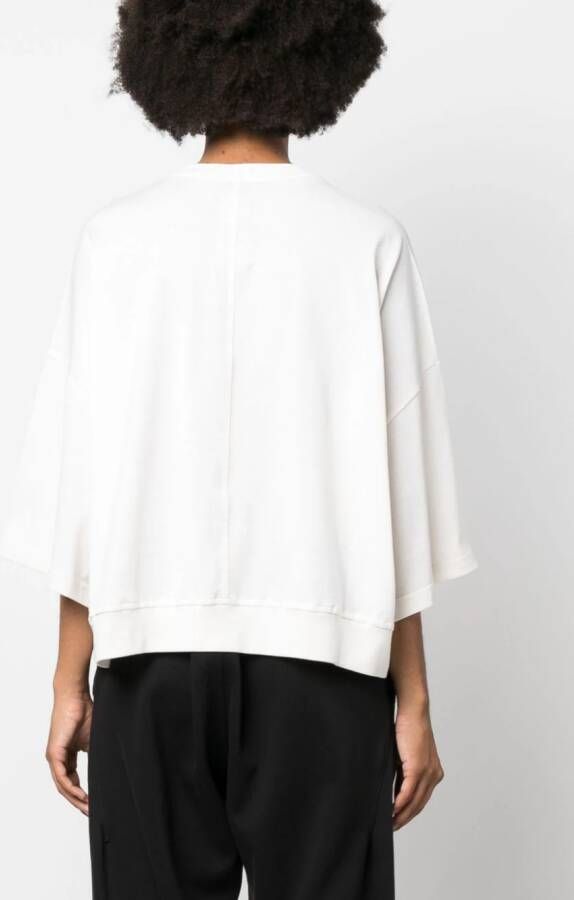 Rick Owens X Champion T-shirt met geborduurd logo Beige