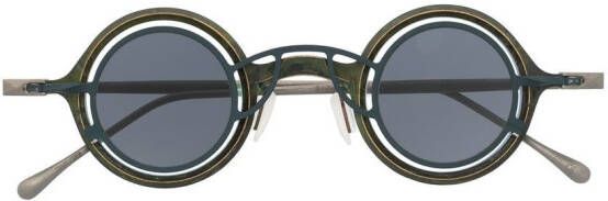 Rigards Zonnebril met rond montuur Blauw