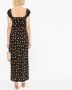 Rixo Midi-jurk met bloemenprint Zwart - Thumbnail 4