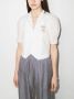 Rixo Blouse met geborduurd logo Wit - Thumbnail 2
