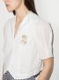 Rixo Blouse met geborduurd logo Wit - Thumbnail 4
