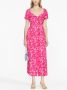 Rixo Midi-jurk met bloemenprint Roze - Thumbnail 2