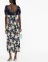 Rixo Midi-jurk met bloemenprint Blauw - Thumbnail 4