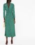 Rixo Midi-jurk met jacquard Groen - Thumbnail 3